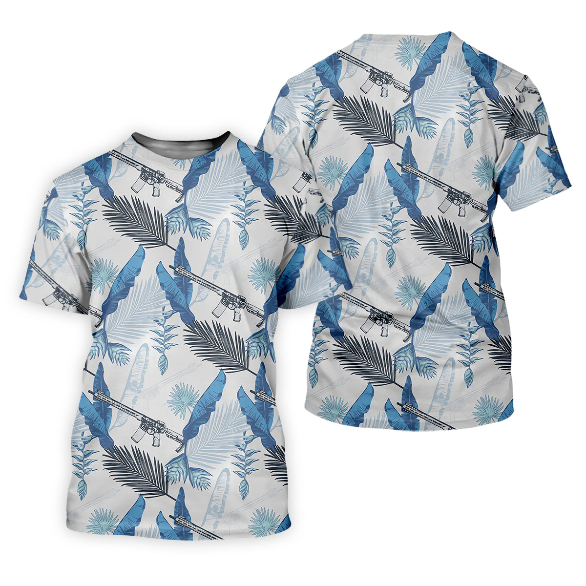 Blue Feather Golf Polo Shirt, Mens Golf Gift, Mens Tropical Shirts