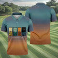 One Day At A Time Mental Health Suicide Prevention Abstract Mens Golf Polo, Golf Polo Shirts For Men