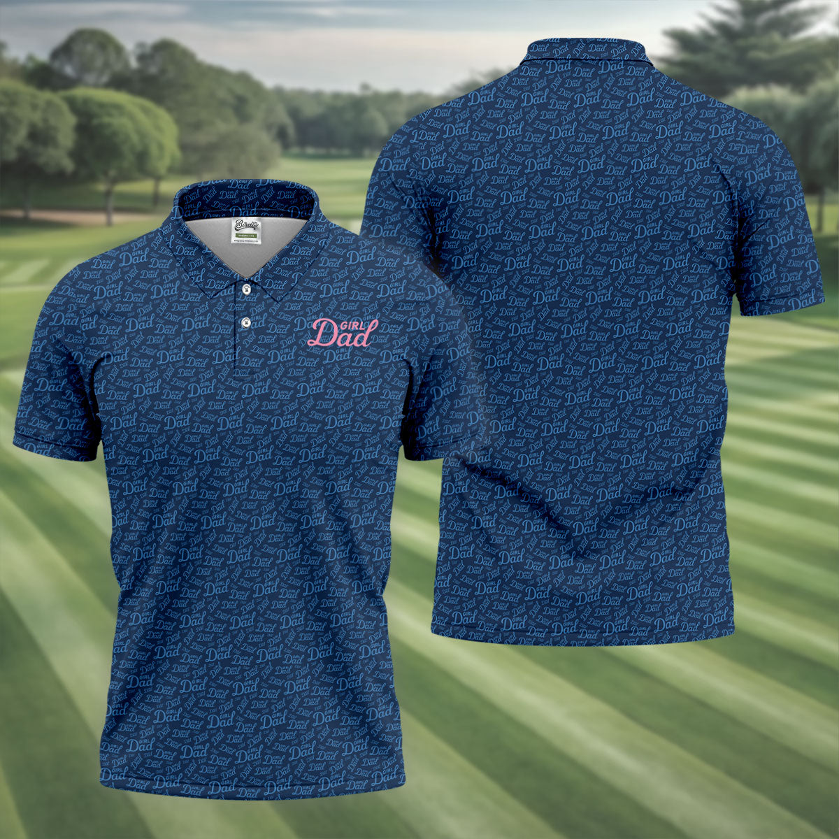 Girl Dad Father's Day Golf Shirt, Polo Shirts For Men, Gift For Golf Dad, Golfing Apparel