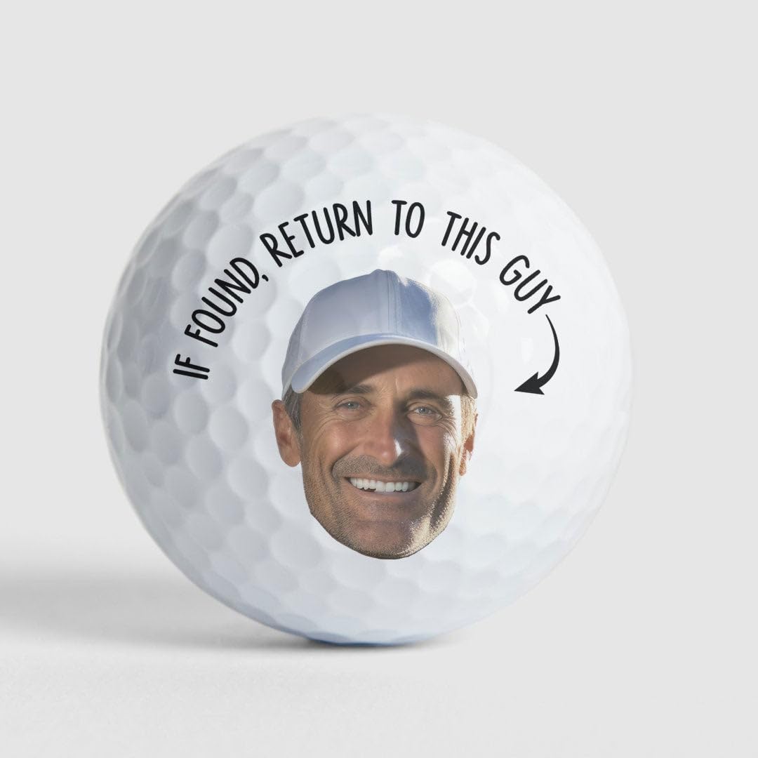 If Found Return To This Guy Custom Face Golf Balls, Funny Golf Balls, Christmas Golf Gift