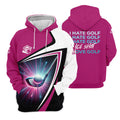 I Hate Golf Nice Shot I Love Golf Funny Womens Golf Polo Shirt, Custom Ladies Golf Shirt