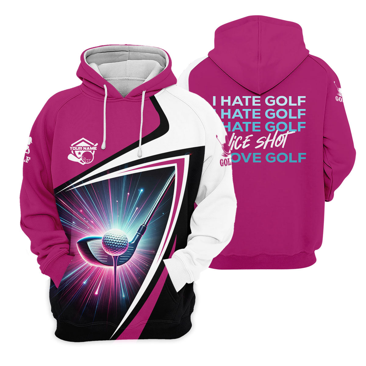 I Hate Golf Nice Shot I Love Golf Funny Womens Golf Polo Shirt, Custom Ladies Golf Shirt