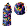 Vibrant Tropical Flowers and Exotic Jungle Leaves Hawaiian Golf Polo, Golf Tops For Women, Golfing Apparel