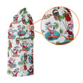 Surfing Santa Tropical Christmas Golf Shirt, Christmas Golf Shirt, Golf Apparel For Men