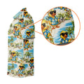 Cute Funny Duck Hawaiian Golf Shirt, Beach Theme Men's Golf Shirt, Polo Shirts For Men