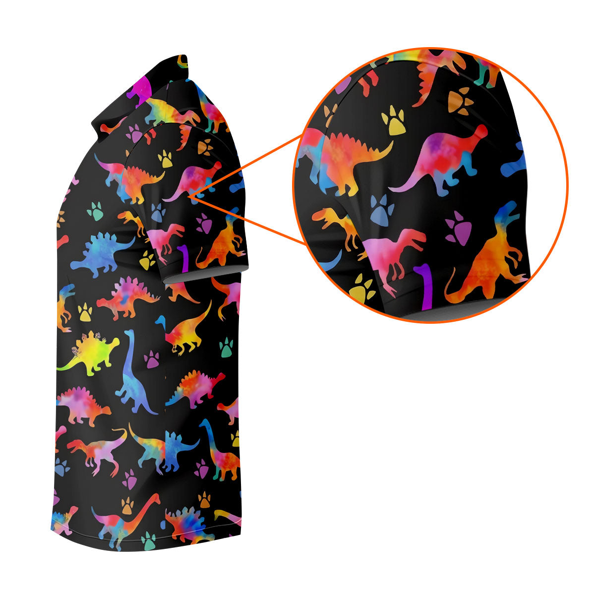 Dinosaur Lover Colorful Golf Shirt, Men’s Golf Shirt, Golf Polo Shirts For Men