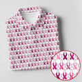 Middle Finger Pink Ribbon Breast Cancer Golf Shirt, Women’s Golf Polo, Ladies Golf Shirts