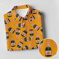 Rosé Champagne Seamless Pattern Yellow Golf Shirt, Polo Shirts For Men, Golf Shirts For Men