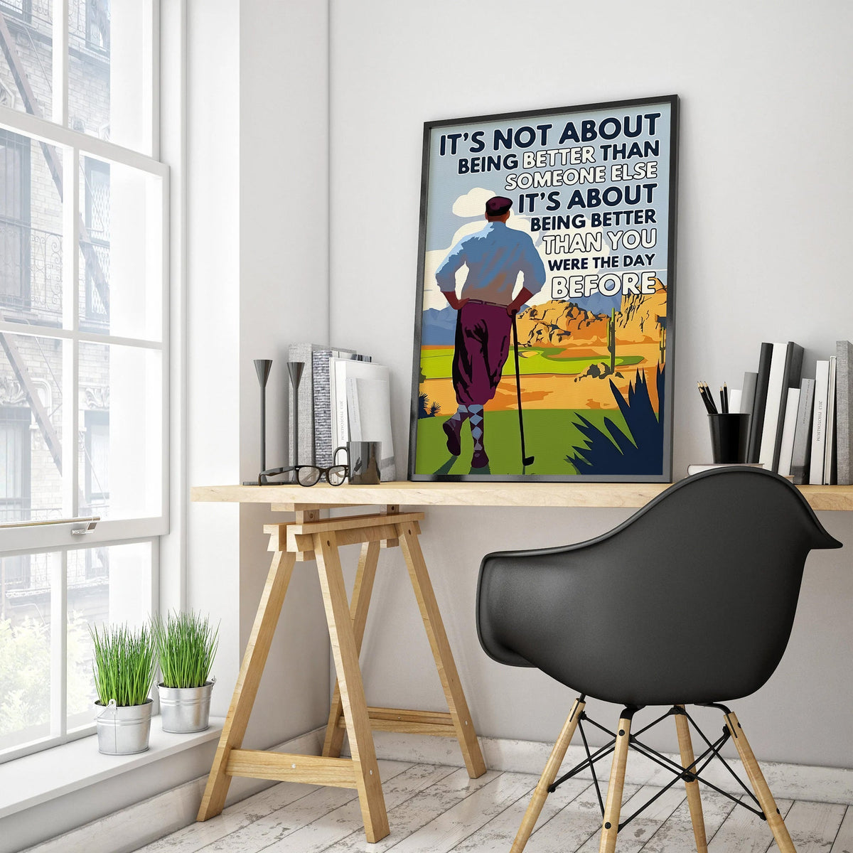 Being Better Than You Were The Day Before Canvas, Golf Wall Art, Gifts For Golf Lovers