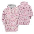 Pink Flamingo Customized Golf Polos, Fun Men's Golf Polos, Hawaiian Golf Shirts, Golfing Apparel