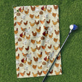Chicken Family Funny Golf Towel, Men Golf Towel, Golf Rag, Unique Gifts For Men, Golf Gift For Dad