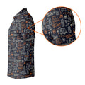 Funny Golf Bourbon Cigar Pattern Polo Shirt, Golf Polo Shirts For Men, Mens Golf Apparel