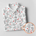 Naughty Position Stick Figure Couple White Golf Shirt, Golfer Valentines Gift, Fun Golf Shirts For Men