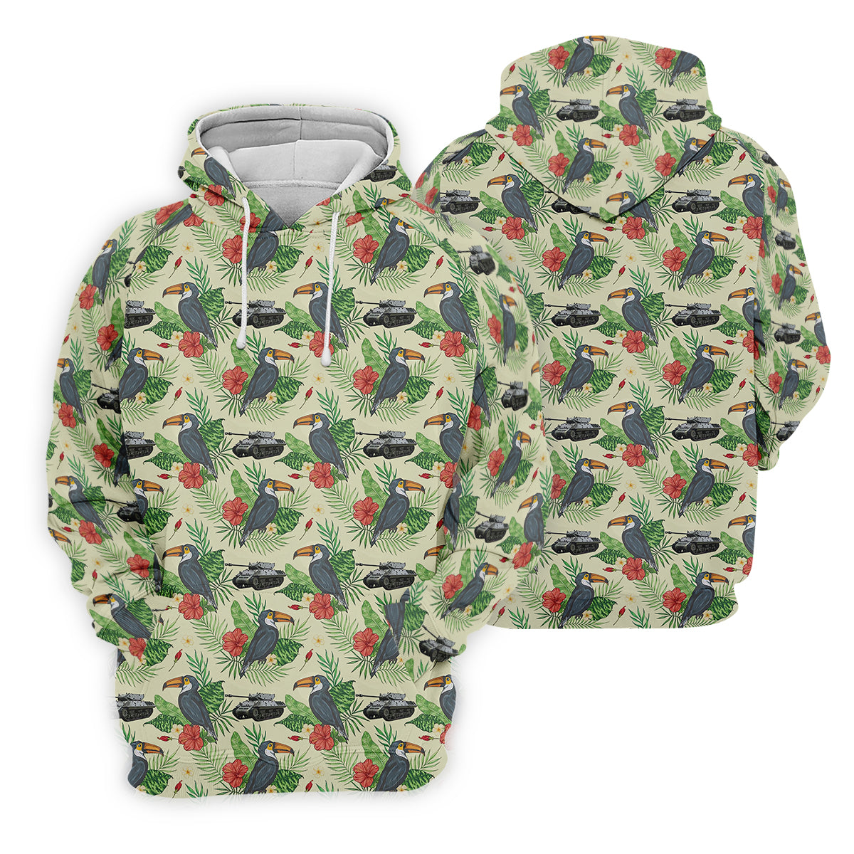 Tropical Toucan Golf Polo Shirts, Golfing Apparel, Men Golf Gift, Funny Golf Shirt, Tropical Shirt