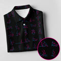 Funny Neon Couples Pattern Golf Polo Shirt, Ladies Golf Shirts, Golf Polo For Women