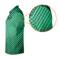 Green And White Striped Pattern Golf Tops For Men, Performance Golf Shirt, Polo Shirts For Men