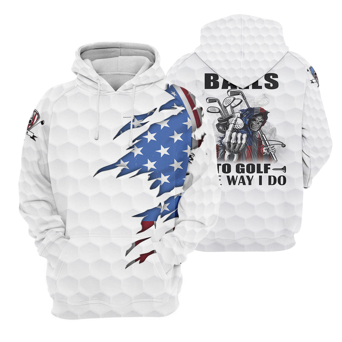 America Skeleton Golf Polo Shirt, Golfing Apparel, America 250 Anniversary Golf Clothing, Mens Golf Gift