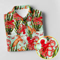 Tropical Cephalopods Among Seaweed  Hawaiian Golf Polo, Golf Tops For Men, Golfing Apparel