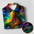 Colorful Disc Golf Basket Swirl Pattern Polo Shirt, Printed Golf Shirts, Hawaiian Golf Shirt, Mens Golf Apparel