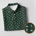 Naughty Position Dark Green Fun Women's Golf Shirts, Valentines Golf Gift, Ladies Golf Polos