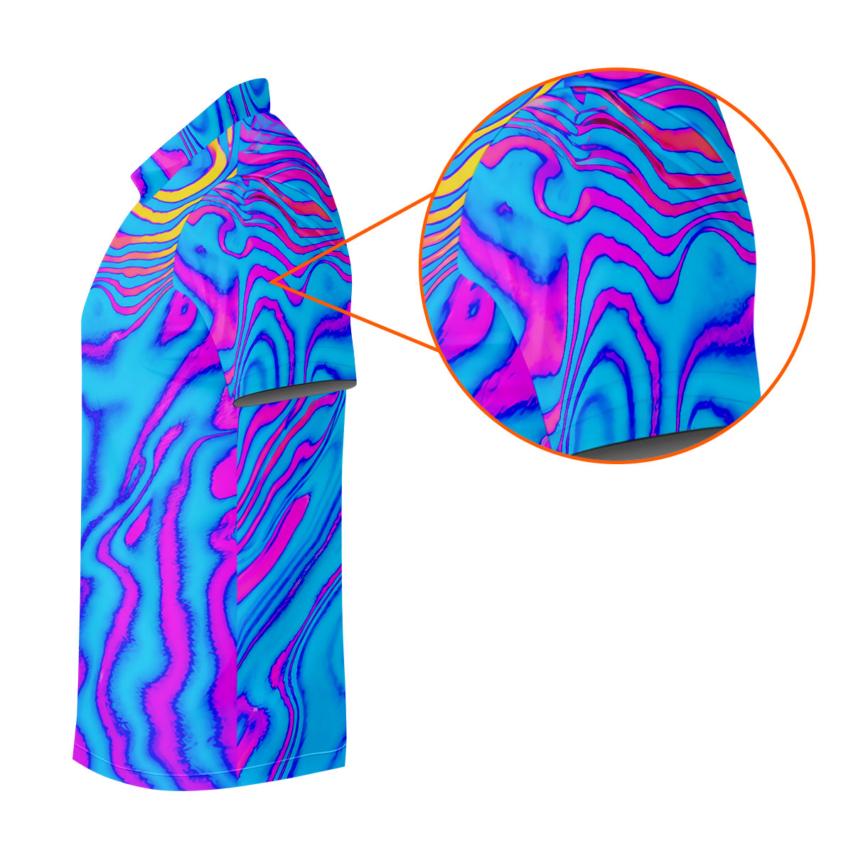 Neon Psychedelic Zebra Pattern Vintage Hawaiian Golf Shirt, Men's Golf Shirt, Polo Shirts For Men