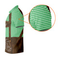 Women's Green Oktoberfest Lederhosen Illusion Sleeveless Golf Polo, Ladies Golf Top, Golf Polo For Women