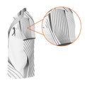Geometric Line Wavy Line Black And White Golf Shirts For Men, Men's Golf Shirt, Polo Shirts For Men