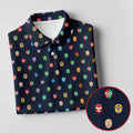 Lucha Libre Mask Seamless Pattern Cinco De Mayo Celebration Fiesta Themed Golf Shirts For Men