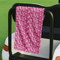 Pink Breast Cancer Golf Towel, Unique Gift For Golfer, Christmas Golf Gift, Golf Accessories