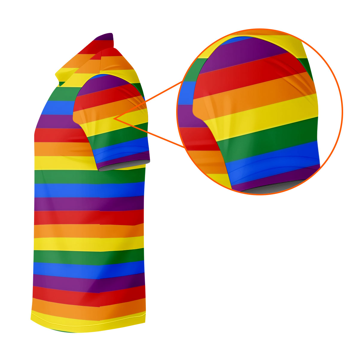 LGBT Rainbow Flag Golf Tops For Men, Pride Month Celebrate Golf Shirts For Men