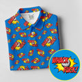 Whack F*ck Comic Golf Ball Blue Polo Shirt, Funny Golf Shirt, Golf Shirts For Men