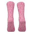 Breast Cancer Stick Figure Pink Golf Socks, Christmas Golf Gift, Golfing Apparel