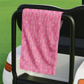 Funny Stick Figure Golf Towel, Breast Cancer Golf Towel, Unique Gift For Golfer, Christmas Golf Gift, Golf Accessories