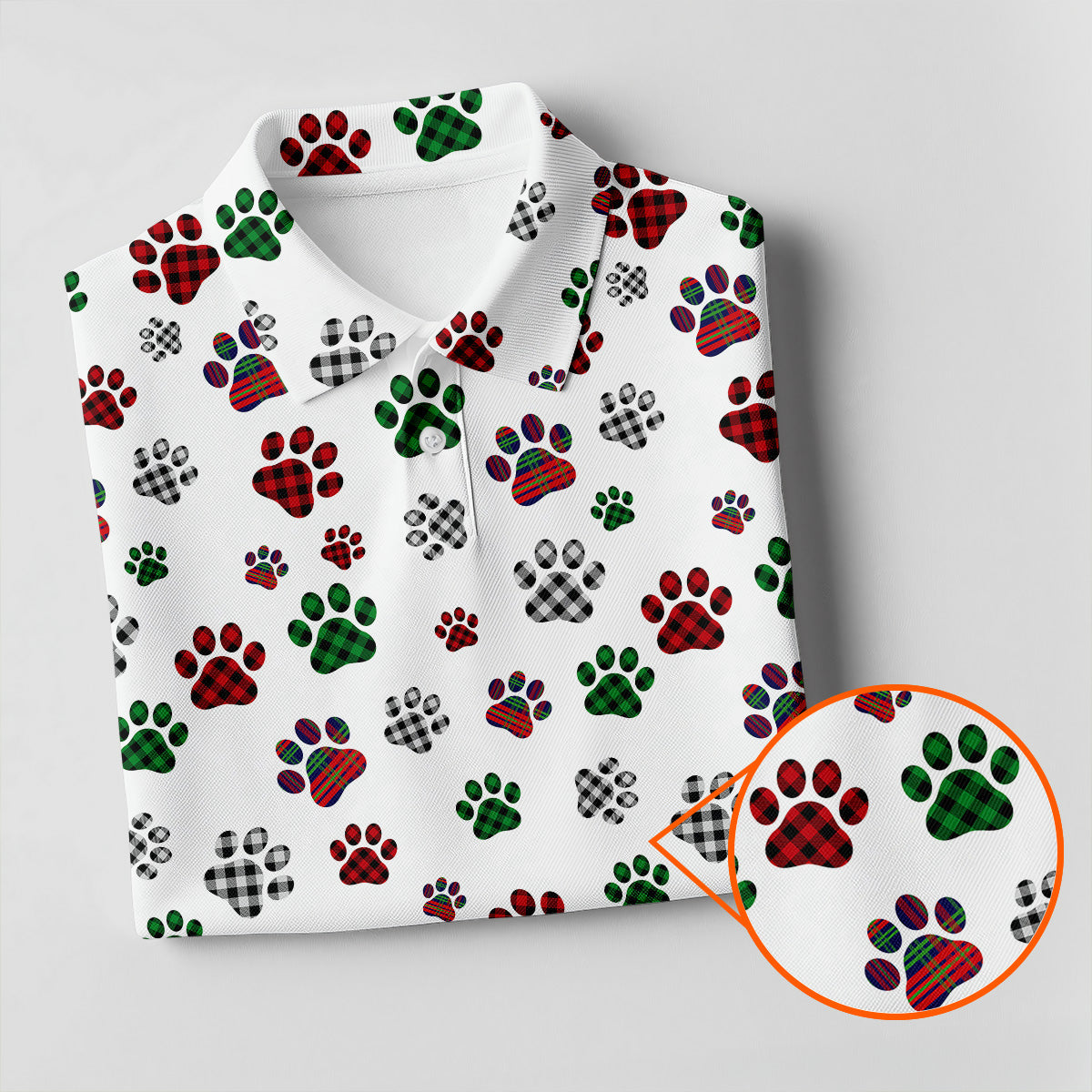 A Heartbeat At My Feet Paw Print Polo Shirt Dog Lover Gift, Ladies Golf Shirts, Golf Gifts For Women
