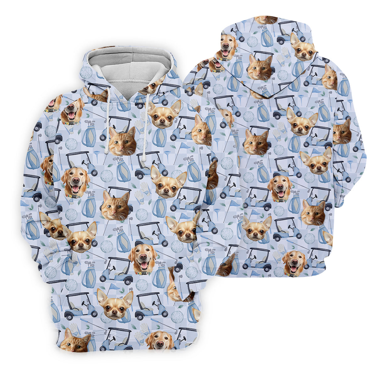 Custom Face Pet Golf Shirt, Custom Shirt Dog Face, Funny Golf Polo Shirt, Dad Golf Gift
