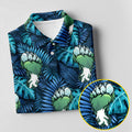 Funny Zombie Hulk Hand Tropical Golf Polo Shirt, Golf Shirts For Women, Women's Golf Apparel