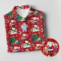 Ho Ho Ho Santa Snowman Men's Golf Polo Shirts, Christmas Golf Shirt, Polo Shirts For Men
