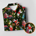 Funny Santa Claus Golf Pose Golf Tops For Men, Polo Shirts For Men, Christmas Golf Shirt, Mens Golf Gift