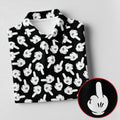 Funny Middle Finger Hand Golf Polo Shirt, Printed Golf Shirts, Golf Polo Shirts For Men