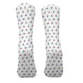 Blue And Pink Naughty Stick People White Golf Socks, Funny Golf Socks, Golf Accessory