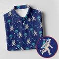 Funny Raccoon Tropical Golf Pattern Polo Shirt, Men's Golf Shirt, Golf Apparel For Men