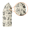 Vintage Donkey Sketch Pattern Hawaiian Golf Polo Shirt, Hawaiian Golf Shirt, Golf Shirts For Men
