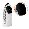 Golf Skeleton Splatter Effect Argyle Pattern Golf Tops For Men, Father's Day Golf Gift