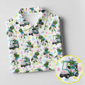 T-Rex Bunny Colorful Easter Egg Men's Funny Golf Shirts, Golf Shirts For Men, Polo Shirts For Men