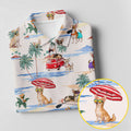 Summer Chihuahua Paradise Pattern Hawaiian Golf Polo, Golf Tops For Women, Golfing Apparel