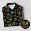 In A World Where You Can Be Anything Be Kind Rainbow Butterfly Autism Awareness Black Golf Shirt, Women's Golf Tops