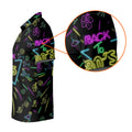Back To 80's Neon Pattern Hawaiian Golf Shirt, Tropical Vibe Men's Funny Golf Shirts