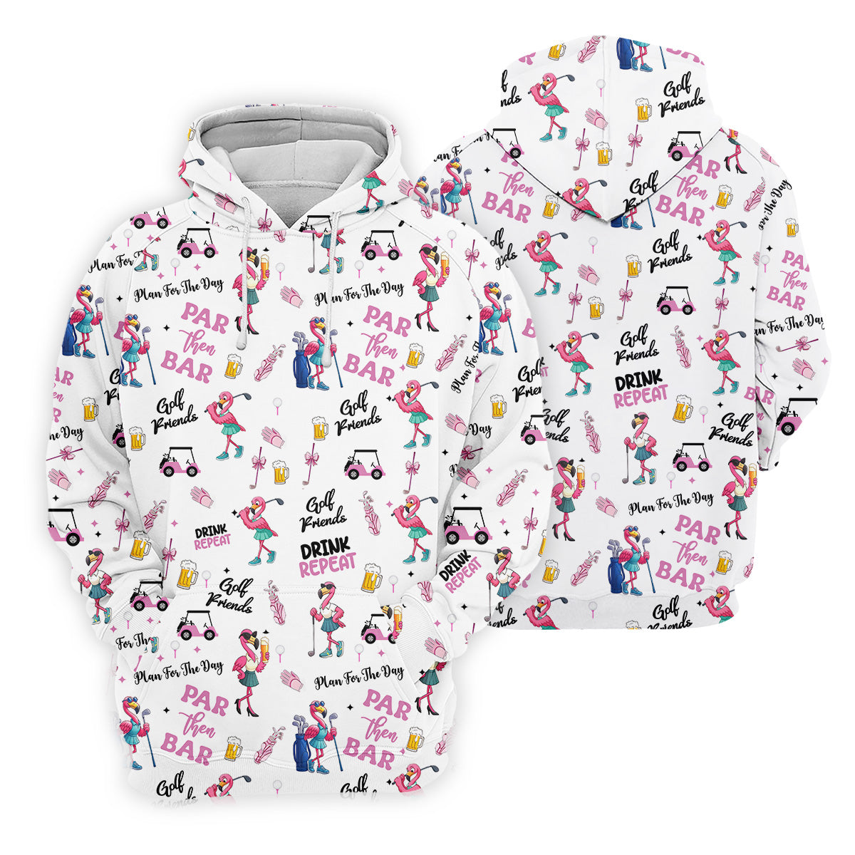 Par Then Bar Flamingo Golf Shirt, Fun Golf Shirts, Matching Golf Shirts, Couple Golf Shirt