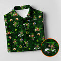 St Patrick's Day Golf Leprechaun Pose Shamrock Golf Shirt, Fun Golf Shirts For Men, Polo For Men