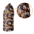 Cartoon Poodle Dog Men's Golf Polo Shirts, Gifts For Dog Lovers, Polo Shirts For Men